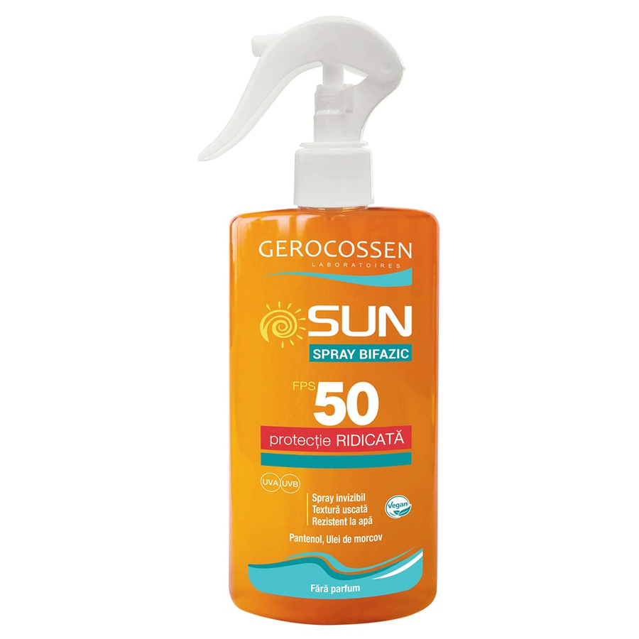 Produse pentru protectie solara - Spray invizibil bifazic cu protectie solara FPS 50+ Sun, 300 ml