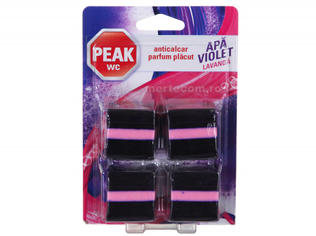 Produse curatare baie - Tablete pentru Bazin Peak Wc Apa Violet Lavanda, 4*50 grame