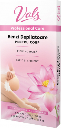 Produse pentru epilare - VALS BENZI DEPILATOARE CORP 12 BUC LOTUS PENTRU PIELE NORMALA