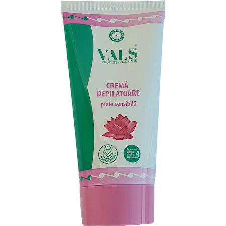 Crema depilatoare cu aloe vera si floare de lotus pentru piele sensibila Vals, 150 ml