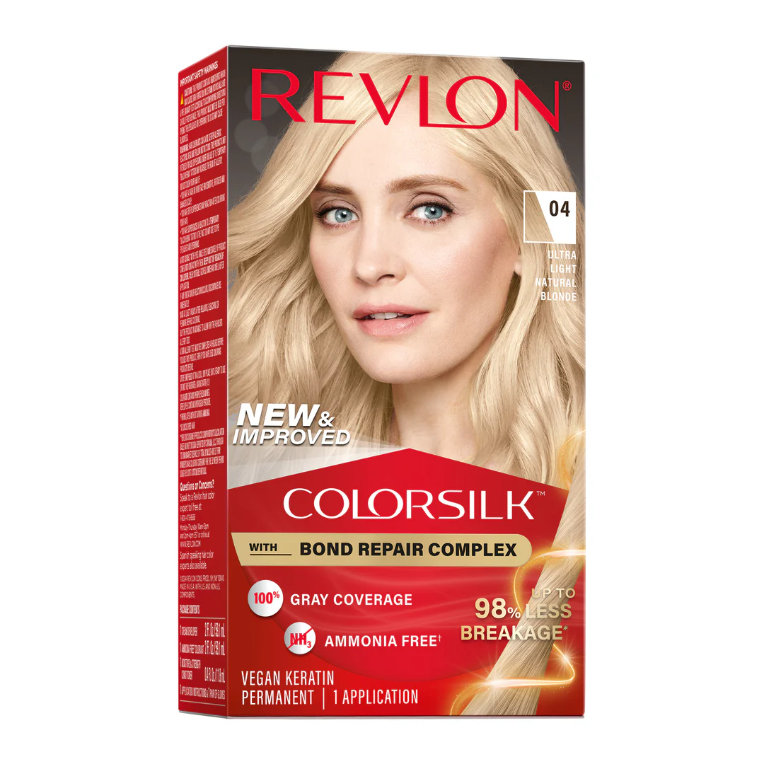 Vopsea de par si oxidant - Vopsea de par Revlon Colorsilk fara amoniac ,  Ultra Light Natural Blonde (04)