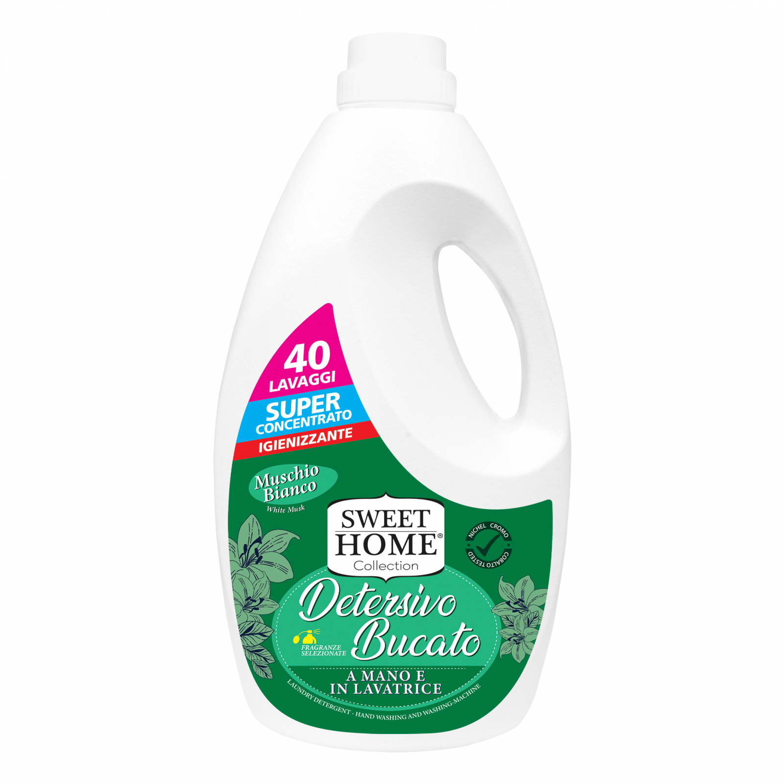Detergent lichid de rufe Sweet Home 40 spalari, 2000 ml Mosc Alb