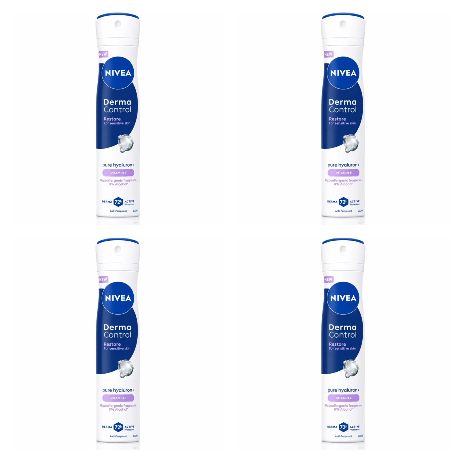 SET 4X Antiperspirant spray NIVEA Derma Control Restore, 250ml - Nivea