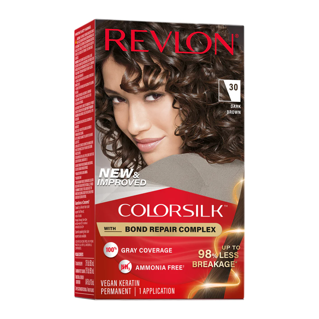 Vopsea de par Revlon Colorsilk fara amoniac , Dark Brown (030)