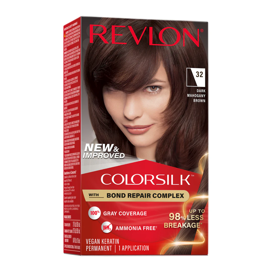 Vopsea de par Revlon Colorsilk fara amoniac , Dark Mahogany Brown (032)