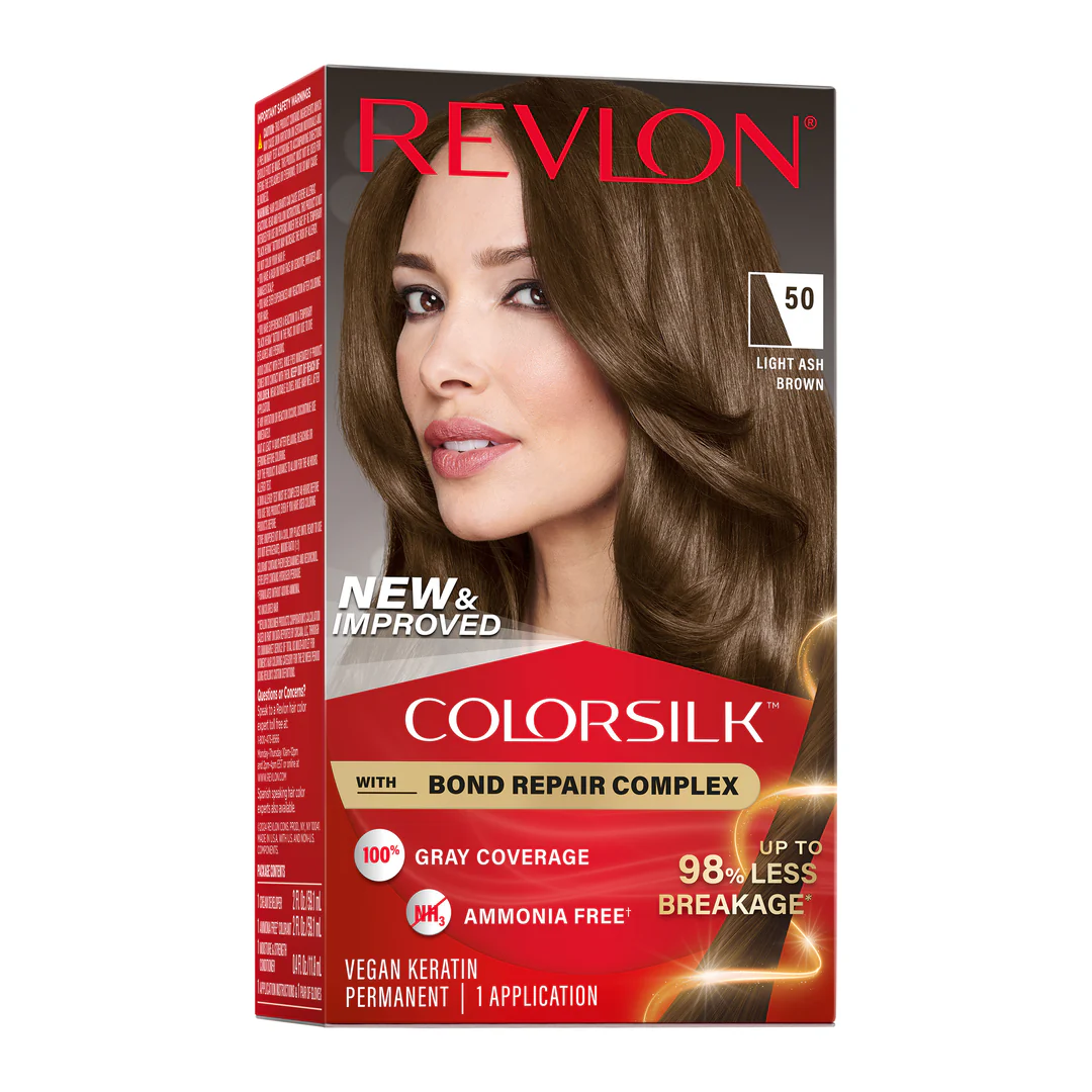 Vopsea de par Revlon Colorsilk fara amoniac , Light Ash Brown (050)