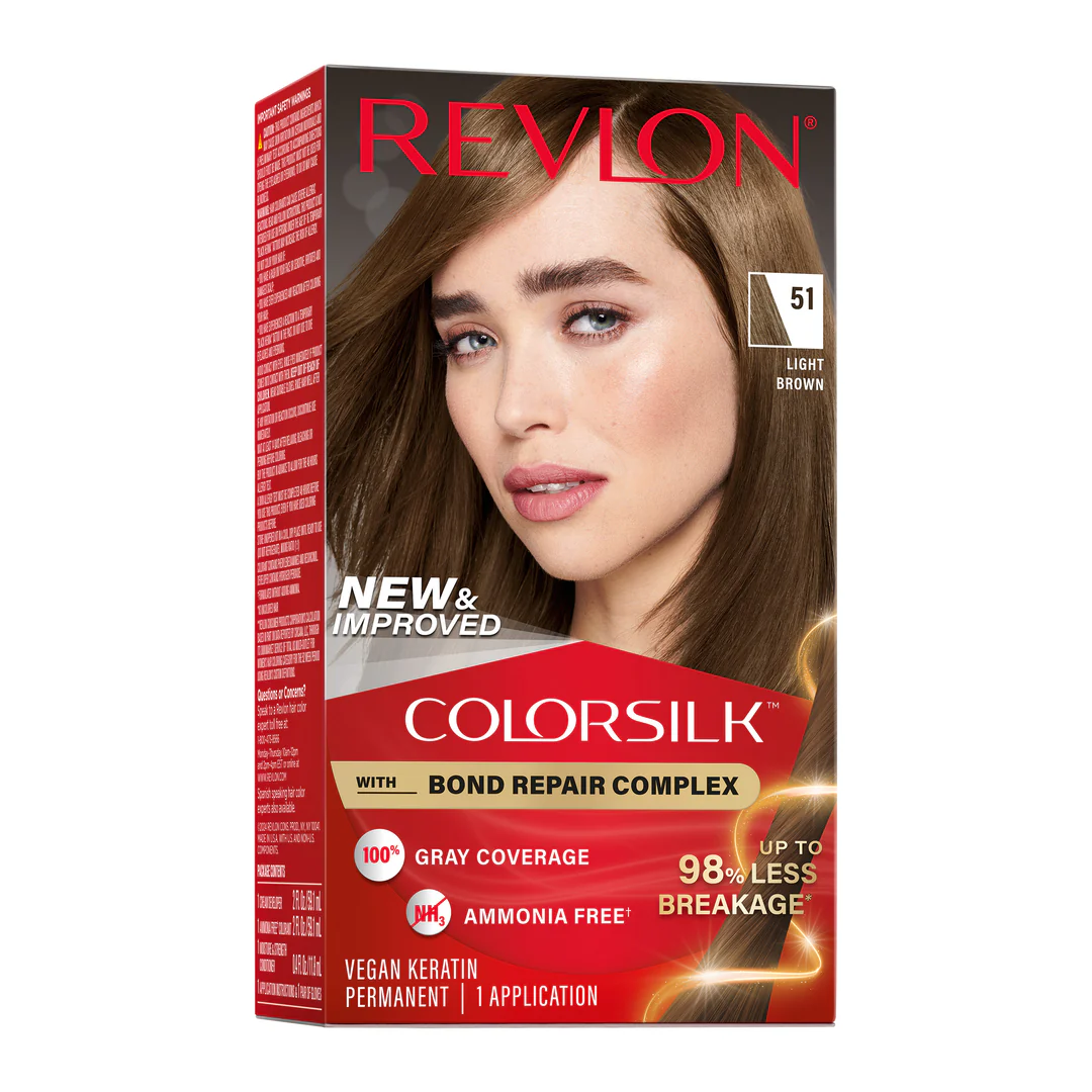 Vopsea de par Revlon Colorsilk fara amoniac ,Light Brown (051)