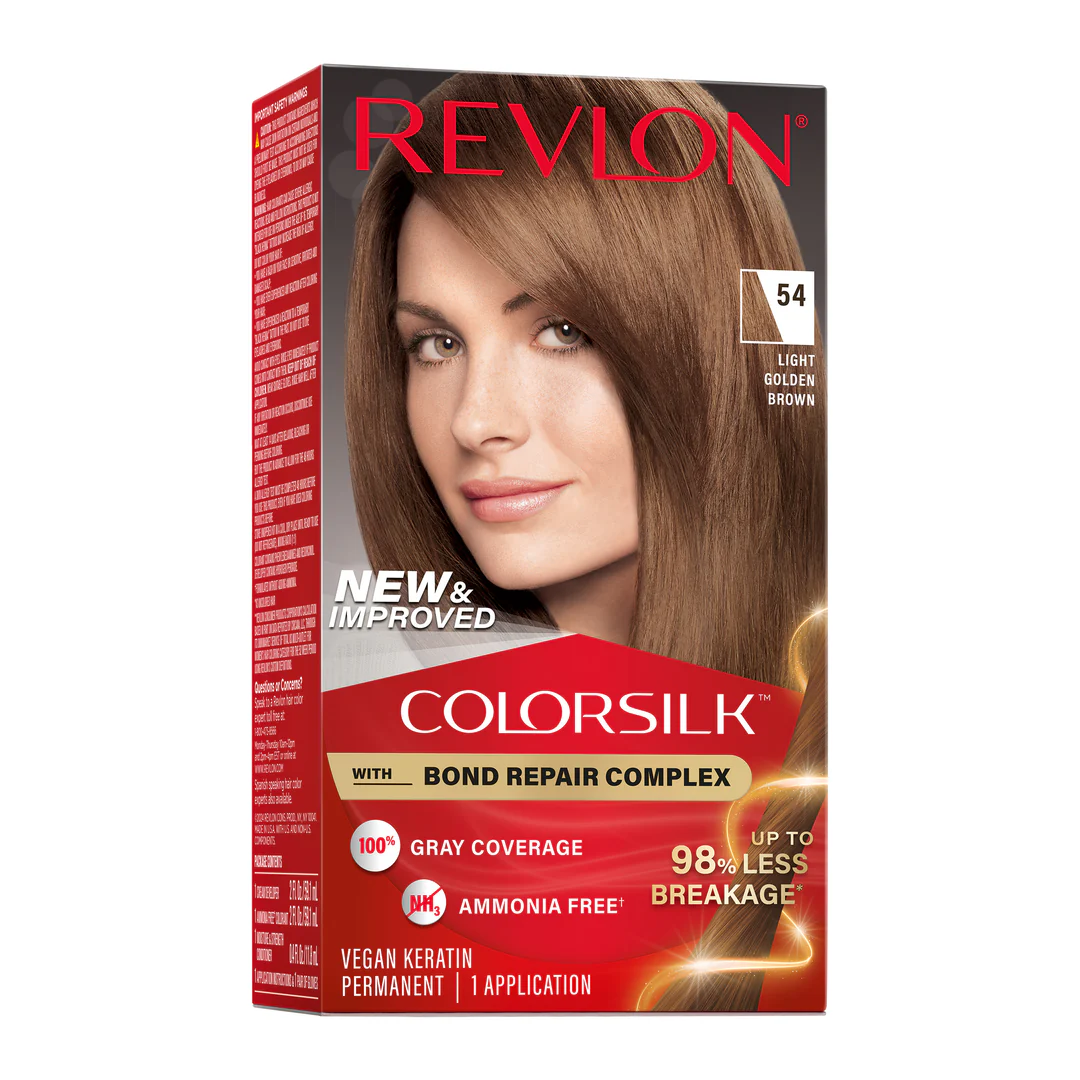 Vopsea de par Revlon Colorsilk fara amoniac ,Light Golden Brown (054)