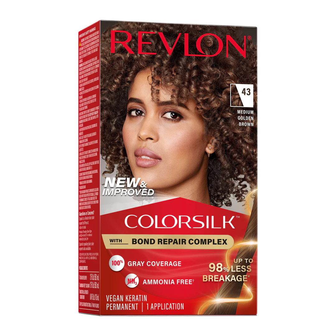 Vopsea de par Revlon Colorsilk fara amoniac , Medium Golden Brown (043)