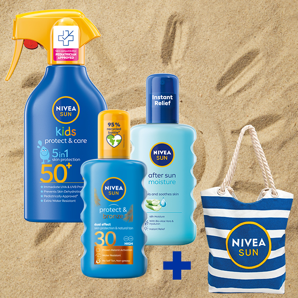 Kit de protecție solară Nivea Sun pentru întreaga familie, cu geantă de plajă cadou [3]