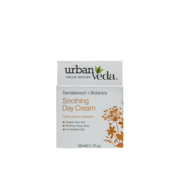 Crema de zi hidratanta cu extract de lemn de santal organic - ten sensibil, Soothing - Urban Veda, 50 ml [3]