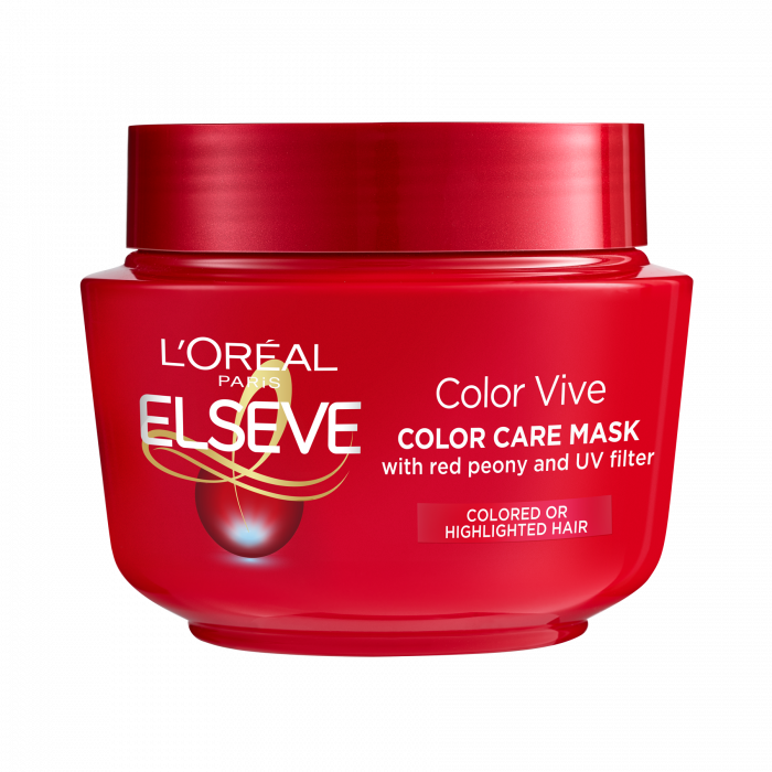Masca pentru parul colorat, Elseve Color Vive - 300 ml [1]
