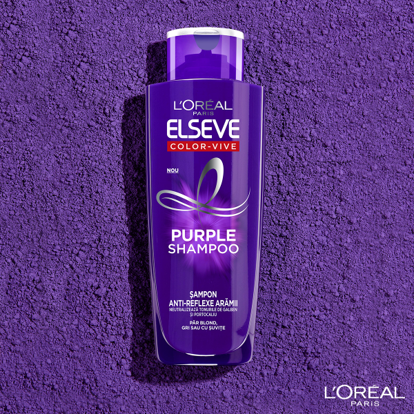 Set 2x Sampon pentru parul blond/gri Elseve Purple Shampoo 200 ml [7]