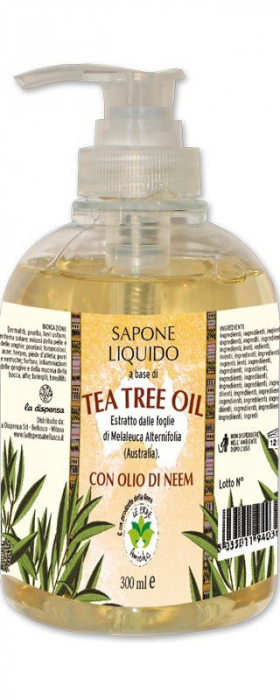 Sapun lichid vegetal hidratant cu ulei din arbore de ceai si ulei de neem, La Dispensa, 500 ml [2]