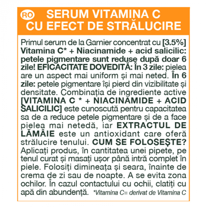 Serum cu Vitamina C Garnier Skin Naturals cu efect de stralucire, 30 ml [4]