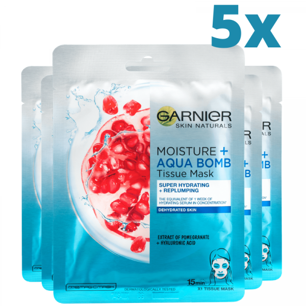 Masca Servetel Garnier Moisture+ cu rodie, pentru hidratare intensa [1]
