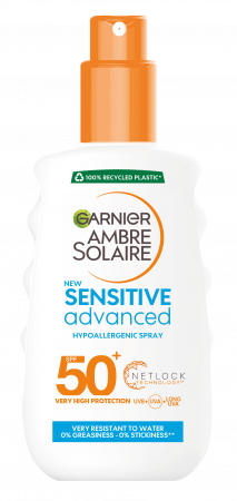 Spray pentru piele sensibila cu SPF50+ Ambre Solaire Sensitive Advanced, 200 ml