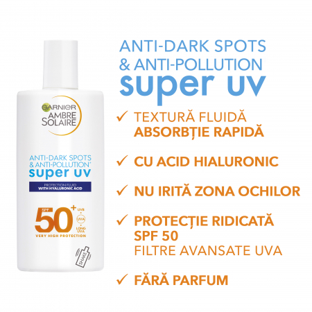 Crema de fata cu protectie solara SPF 50+ Ambre Solaire Sensitive Advanced  anti-poluare, 40 ml [4]