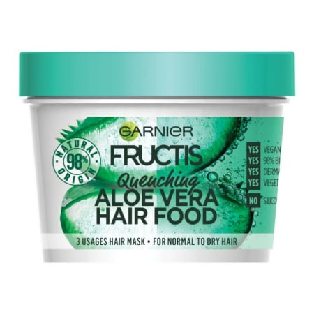 Masca Aloe Vera pentru parul deshidratat Fructis Hair Food, 390 ml