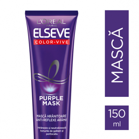 Masca pentru parul blond, decolorat, gri sau cu suvite Elseve Color Vive Purple - 150ml [1]