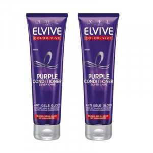 Set 2x  Masca pentru parul blond, decolorat, gri sau cu suvite Elseve Color Vive Purple - 150ml [0]