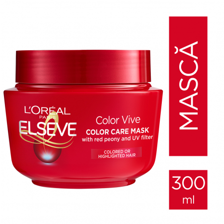 Masca pentru parul colorat, Elseve Color Vive - 300 ml [1]