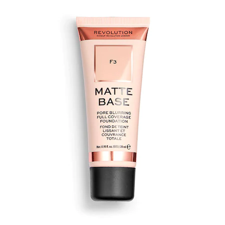 Fond de ten Makeup Revolution, Matte Base F3, 28 ml [0]