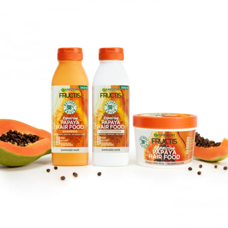 Rutina pentru parul deteriorat Fructis Hair Food Papaya [1]