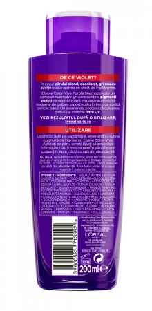 Sampon pentru parul blond/gri Elseve Purple Shampoo 200 ml [1]