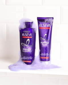 Set 2x Sampon pentru parul blond/gri Elseve Purple Shampoo 200 ml [1]