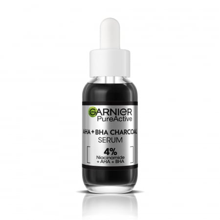 Serum anti-imperfectiuni cu niacinamide, AHA + BHA Garnier Pure Active, 30 ml