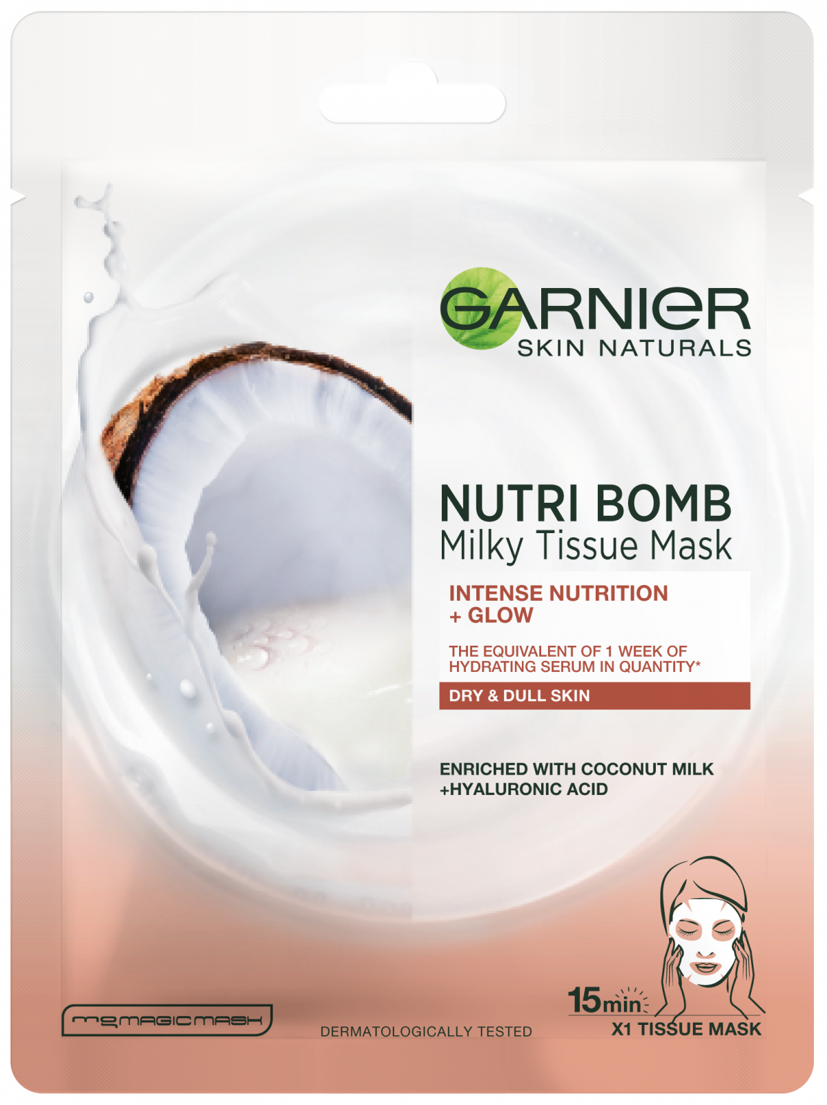 Mască de păr Garnier Botanic Therapy Coco Milk & Macadamia pentru păr uscat, ml