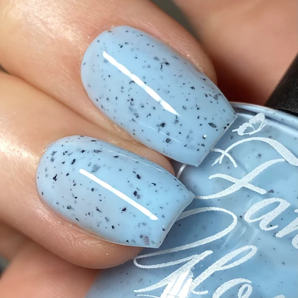 Lac de unghii Fancy Gloss Blue Speckled Egg, 15 ml [2]