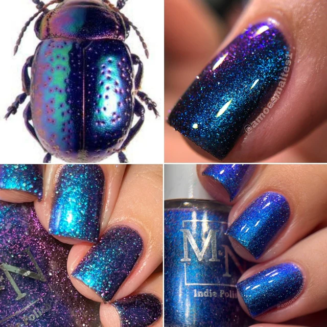 Lac de unghii M&N Indie Polish Blue Minkweed Beetle, 10 ml [2]