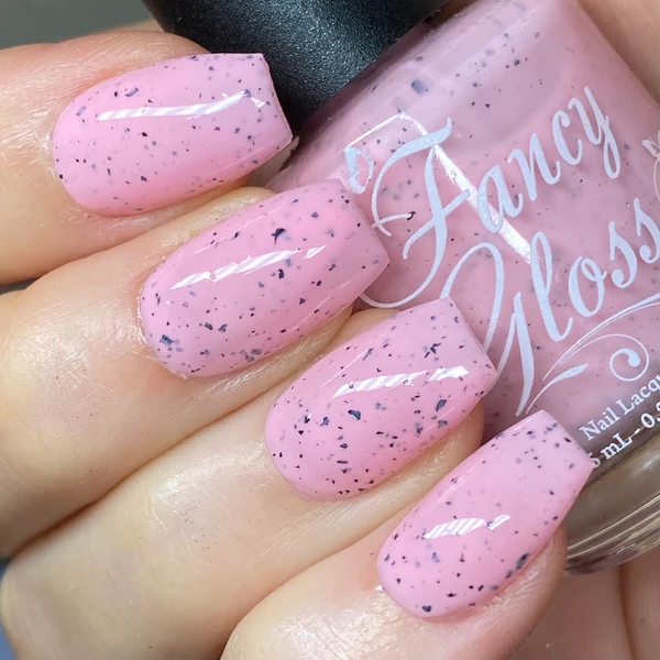 Lac de unghii Fancy Gloss Pink Speckled Egg, 15 ml [0]