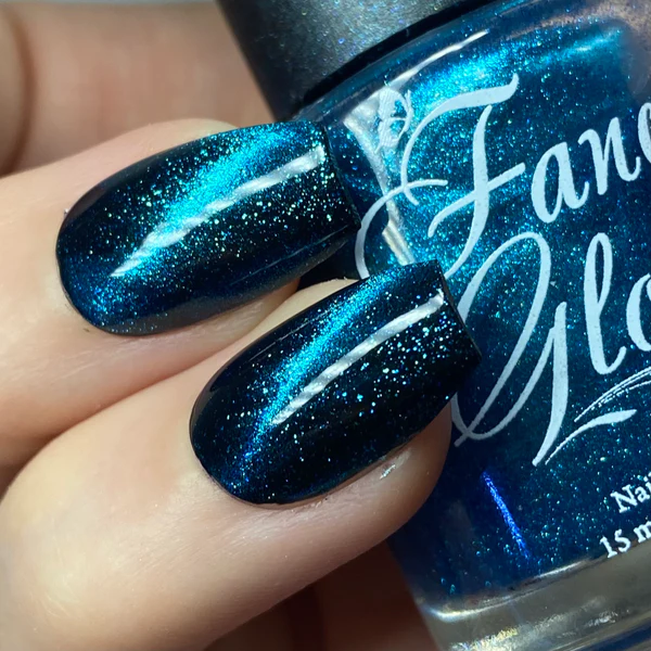 Lac de unghii Fancy Gloss Light Blue Magnetic Top Coat, 15 ml [2]