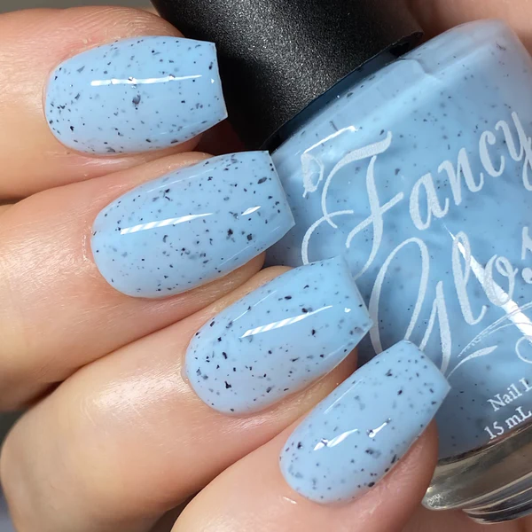 Lac de unghii Fancy Gloss Blue Speckled Egg, 15 ml [0]