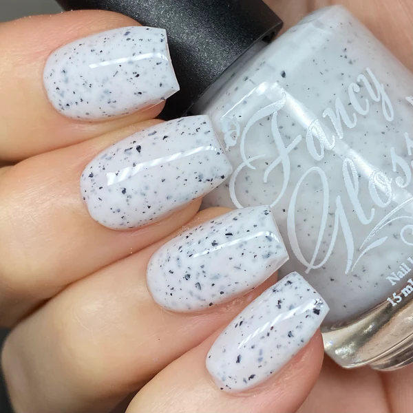 Lac de unghii Fancy Gloss White Speckled Egg, 15 ml [0]