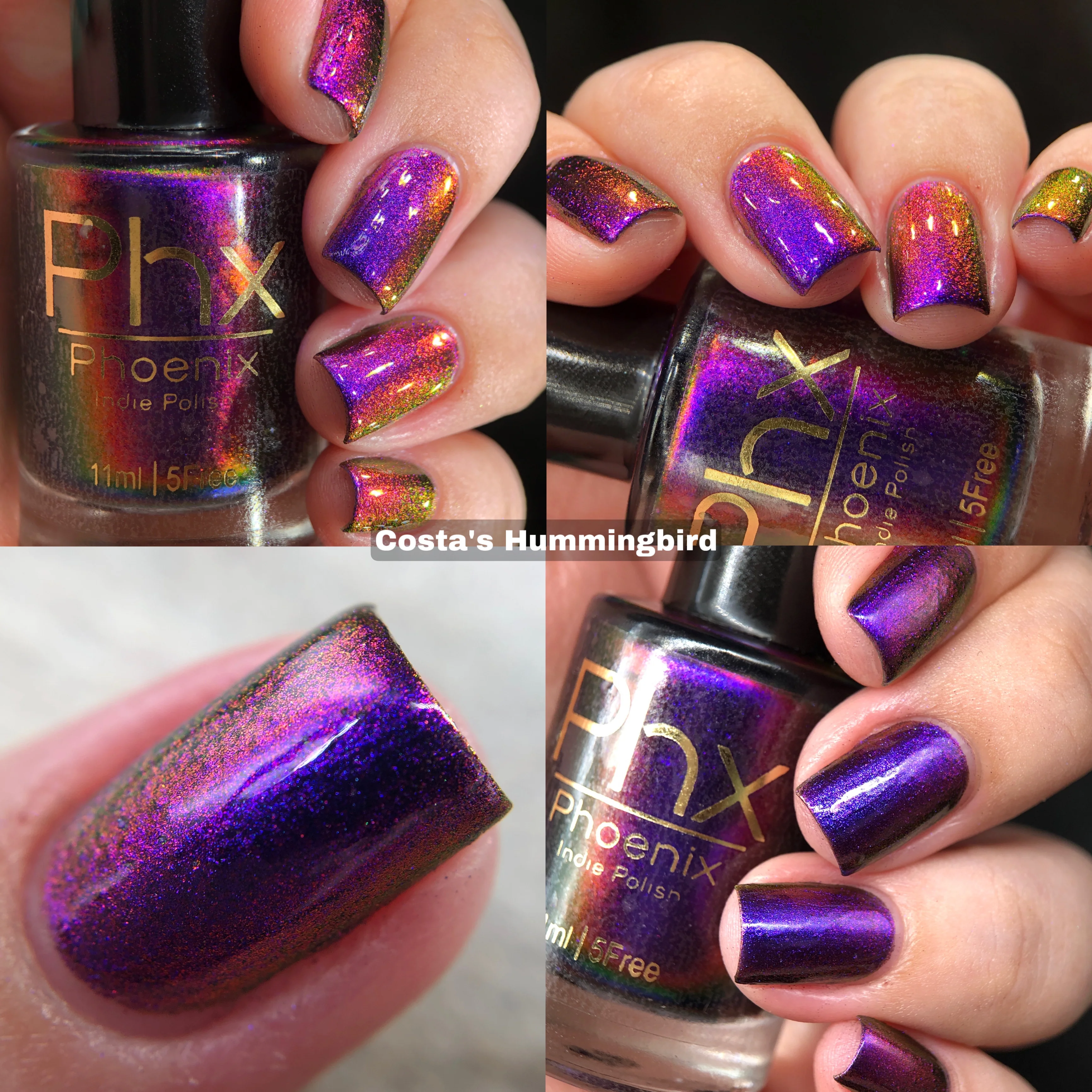 Lac de unghii Phoenix Indie Costa's Hummingbird, 15 ml [2]
