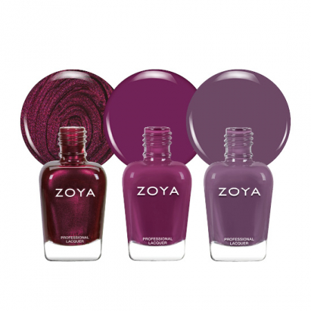 Set 3 lacuri de unghii Zoya Plum Party Trio [0]