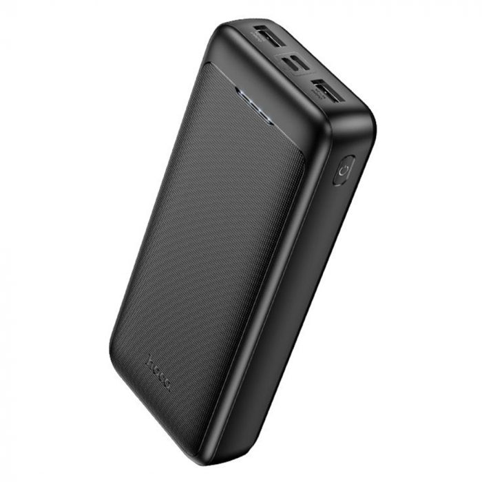 Baterie externa Hoco - Power Bank Smart (J111A) - 2x USB, Type-C, Micro-USB with LED for Battery Check, 2A, 20000mAh - Black [1]
