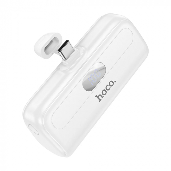 Baterie externa Power Bank Cool (J116) - Mini Pocket Charging for USB-C with LED Digital Display, 5000mAh - White [2]