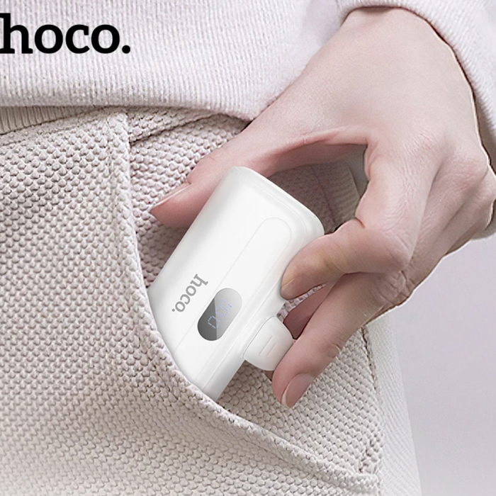 Baterie externa Power Bank Cool (J116) - Mini Pocket Charging for USB-C with LED Digital Display, 5000mAh - White [4]
