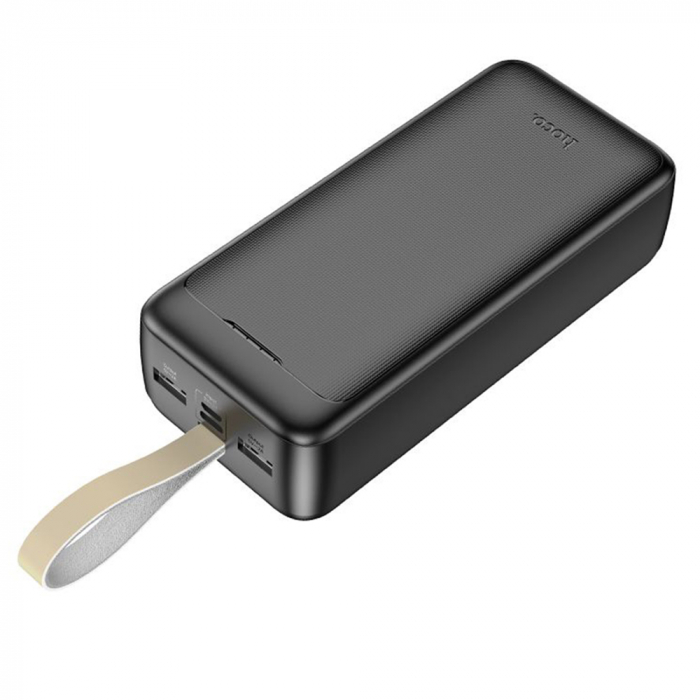 Baterie externa Power Bank Smart (J111B) - 2x USB, Type-C, Micro-USB, with LED for Battery Check and Lanyard, 2A, 30000mAh - Black [3]