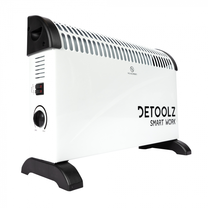 Convector electric Detoolz, 2KW, 3 trepte de putere, cu termostat reglabil, telecomanda [5]