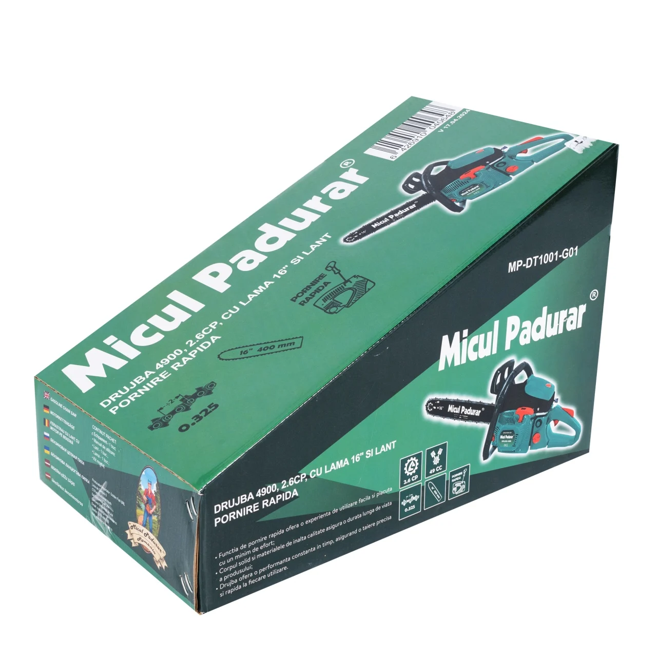 Drujba Micul Padurar 4900XC, capacitate cilindrica 49cc, 2.6 CP, 1 lant 16" + 1 lama, pornire rapida [4]