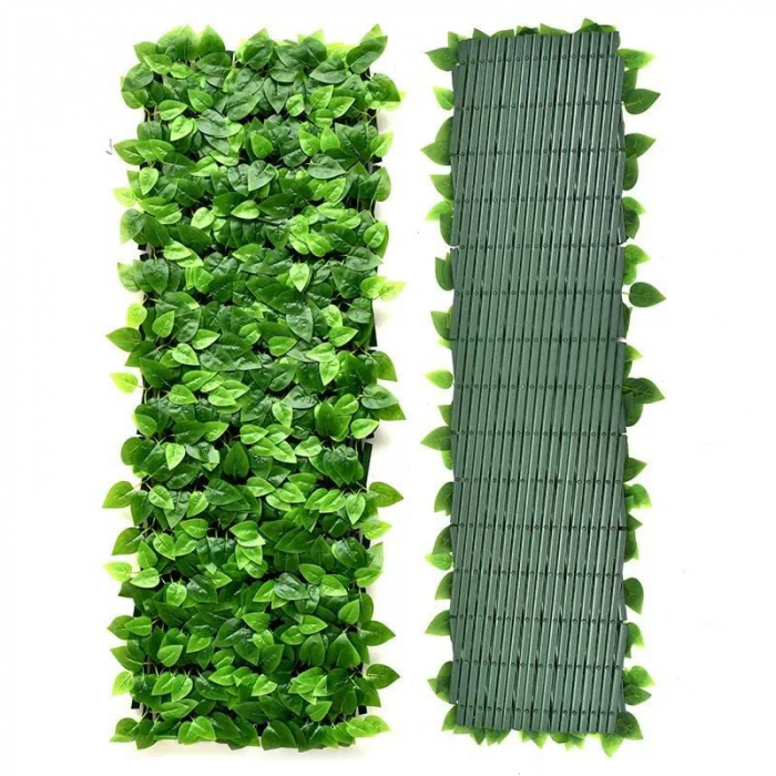 Gard extensibil artificial des, verde inchis [4]