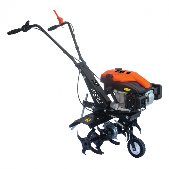 Motocultor Detoolz 6cp 173cc, benzina 4T, 1 viteza, pornire manuala, cu roti [3]