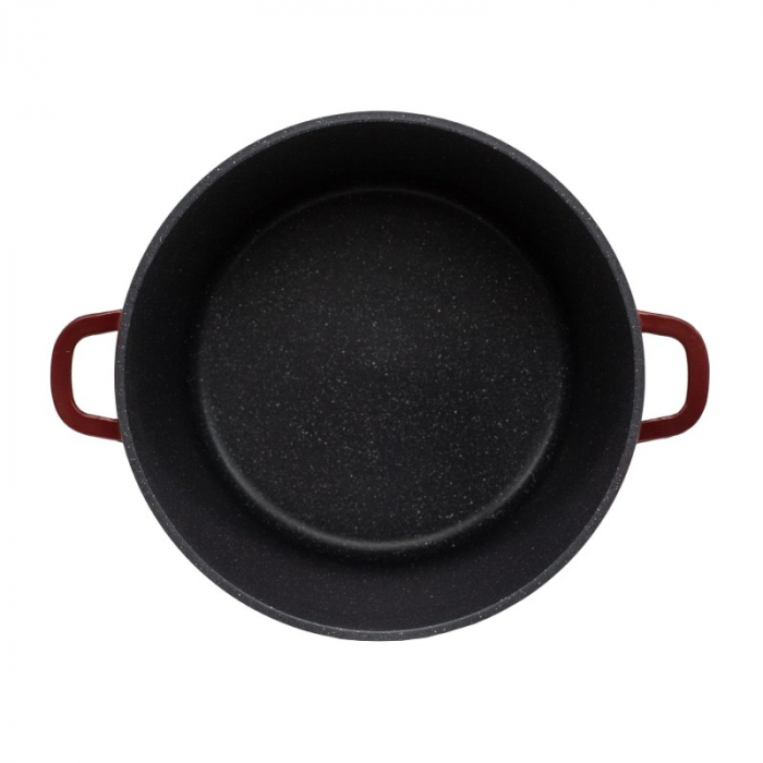 Oala din aluminiu , invelis ceramic marmorat , capac din sticla , 28 cm , 10 l , Grunberg GR1607 [3]