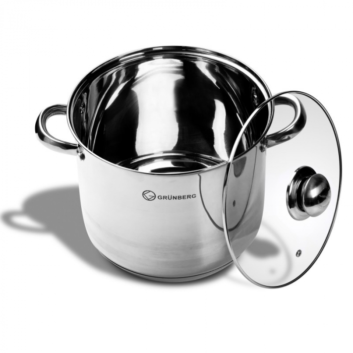 Oala din inox cu capac din sticla , 19.5 l , Grunberg GR2132 [6]